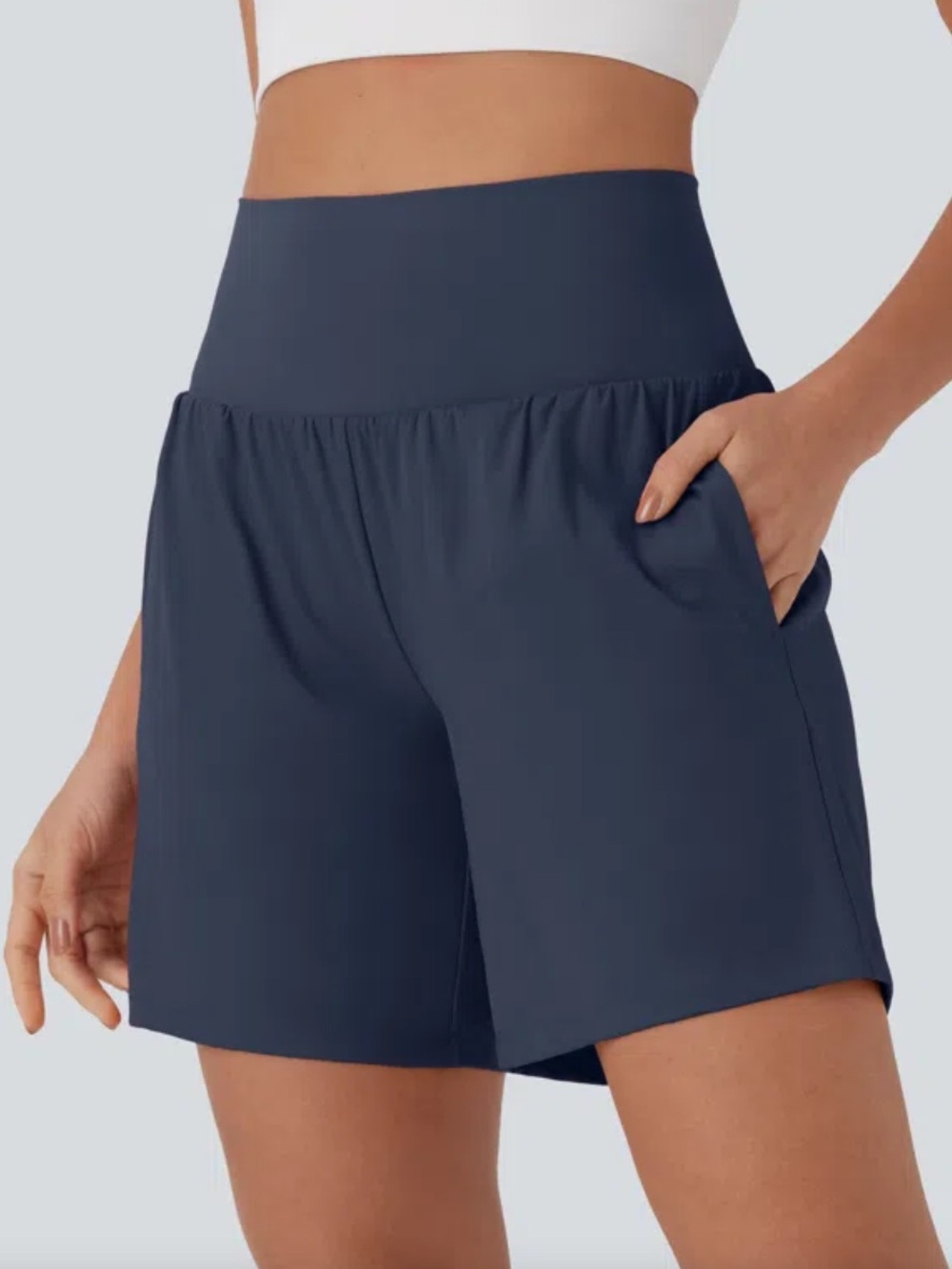 HALARA SoftlyZero Airy Super High Waisted 2-in-1 Instacool Shorts Large LONG